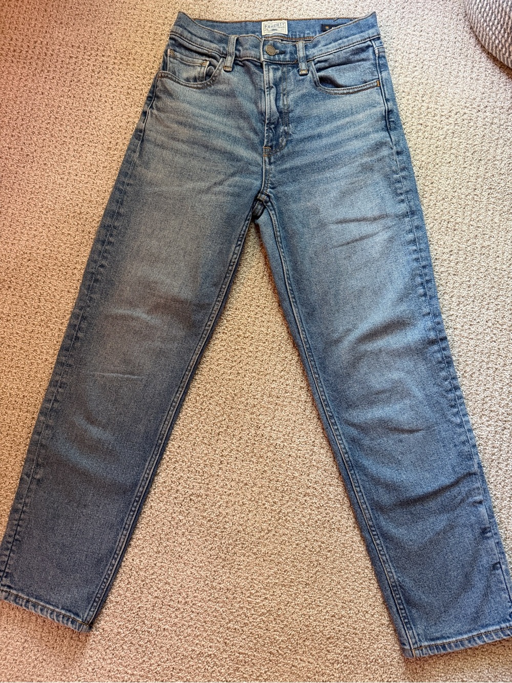 Faherty 25P Soft and Durable Classic Straight Jeans - Blue